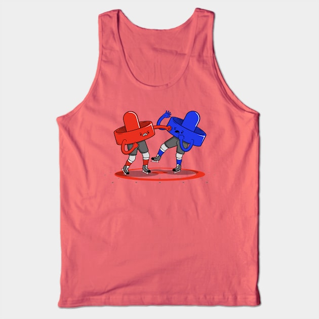 Air Hockey Brawl Tank Top by JakeFriedman